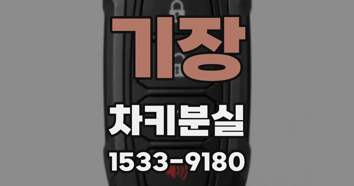 기장 차키분실