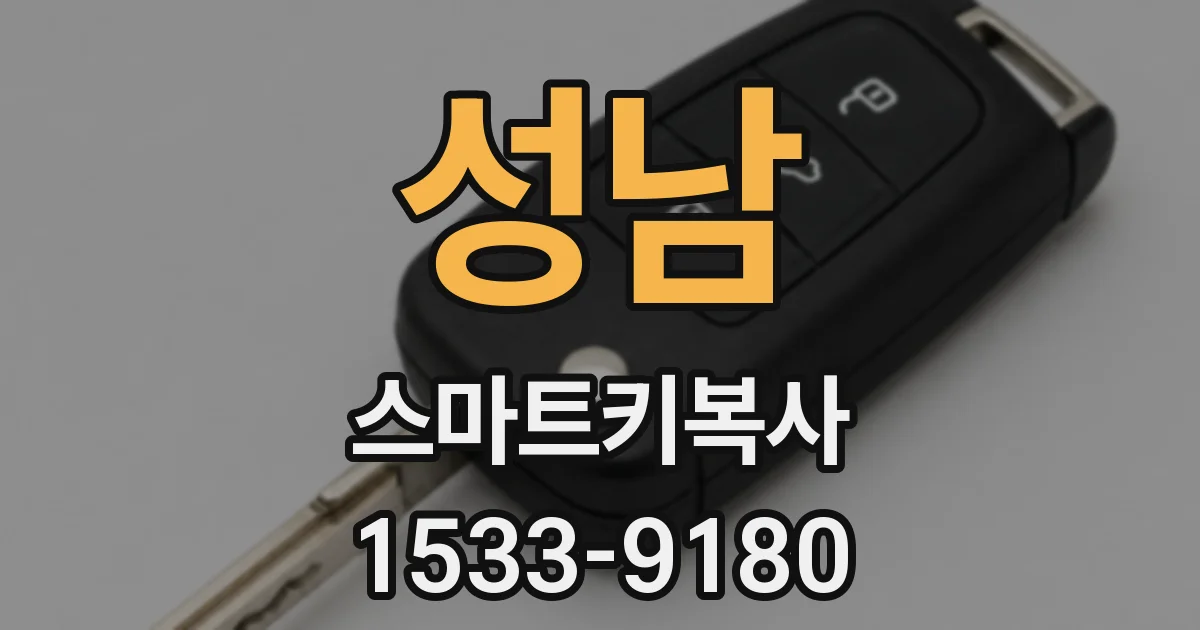 성남 스마트키복사
