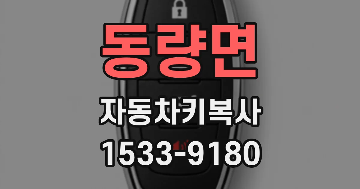 동량면 자동차키복사