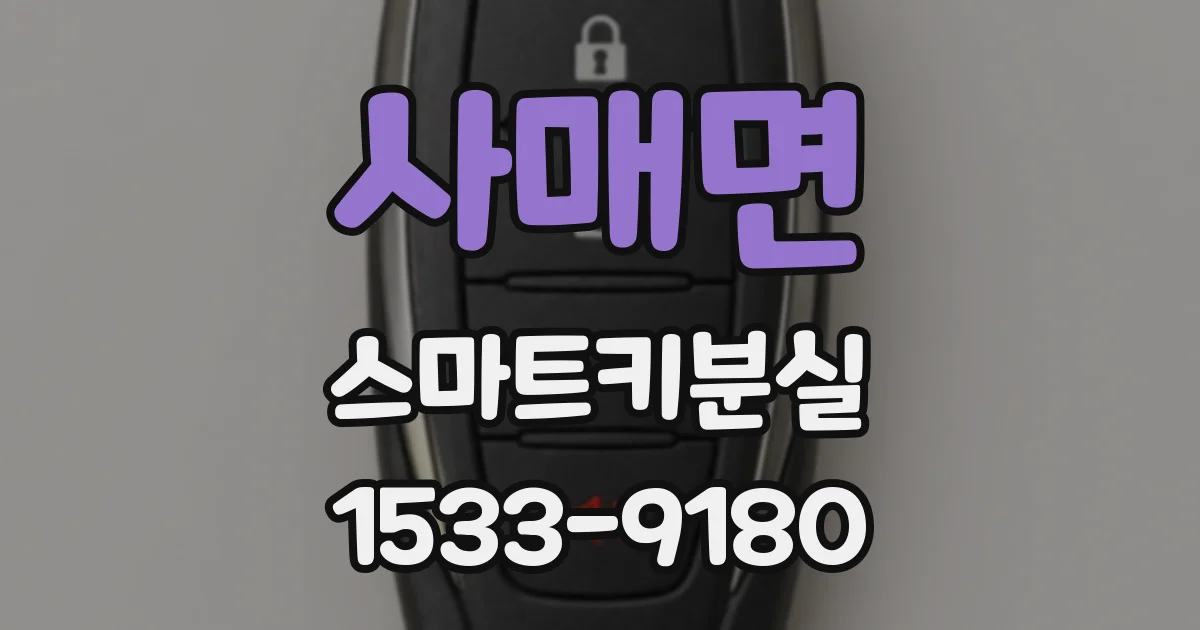 사매면 스마트키분실