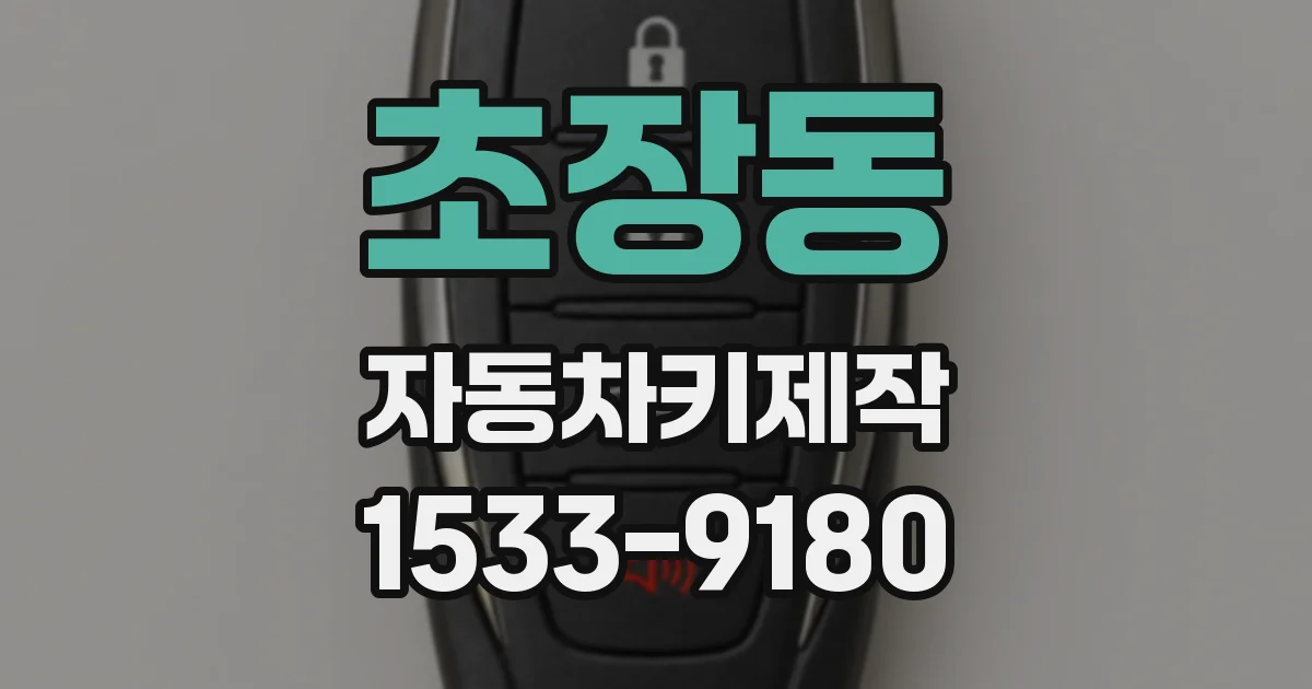 초장동 자동차키제작