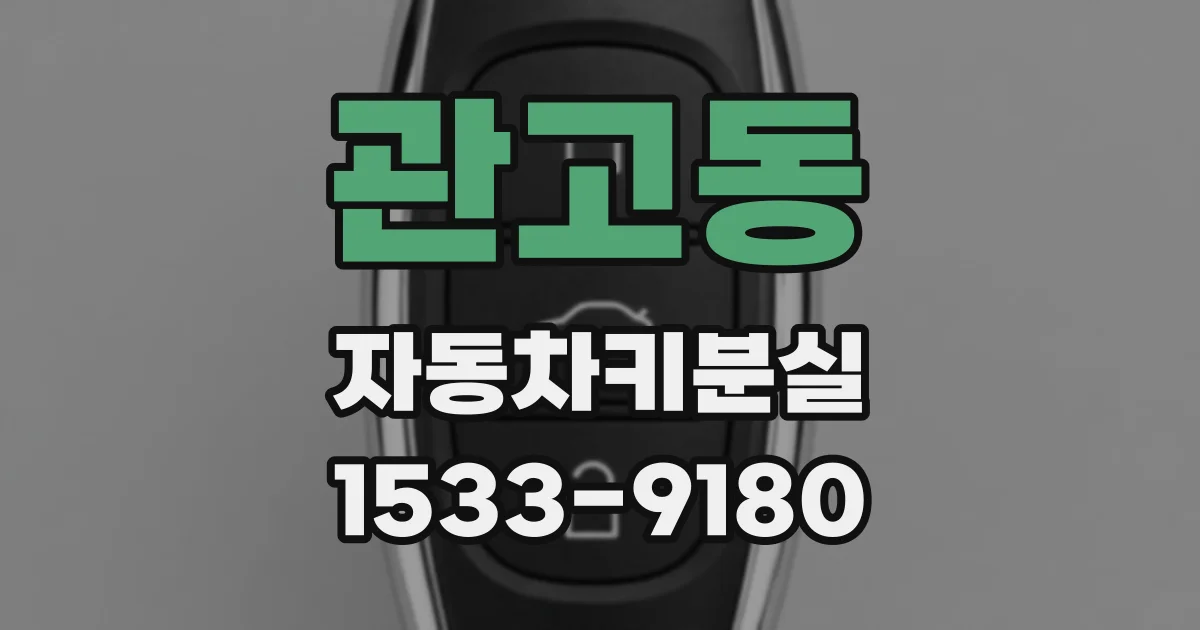관고동 자동차키분실