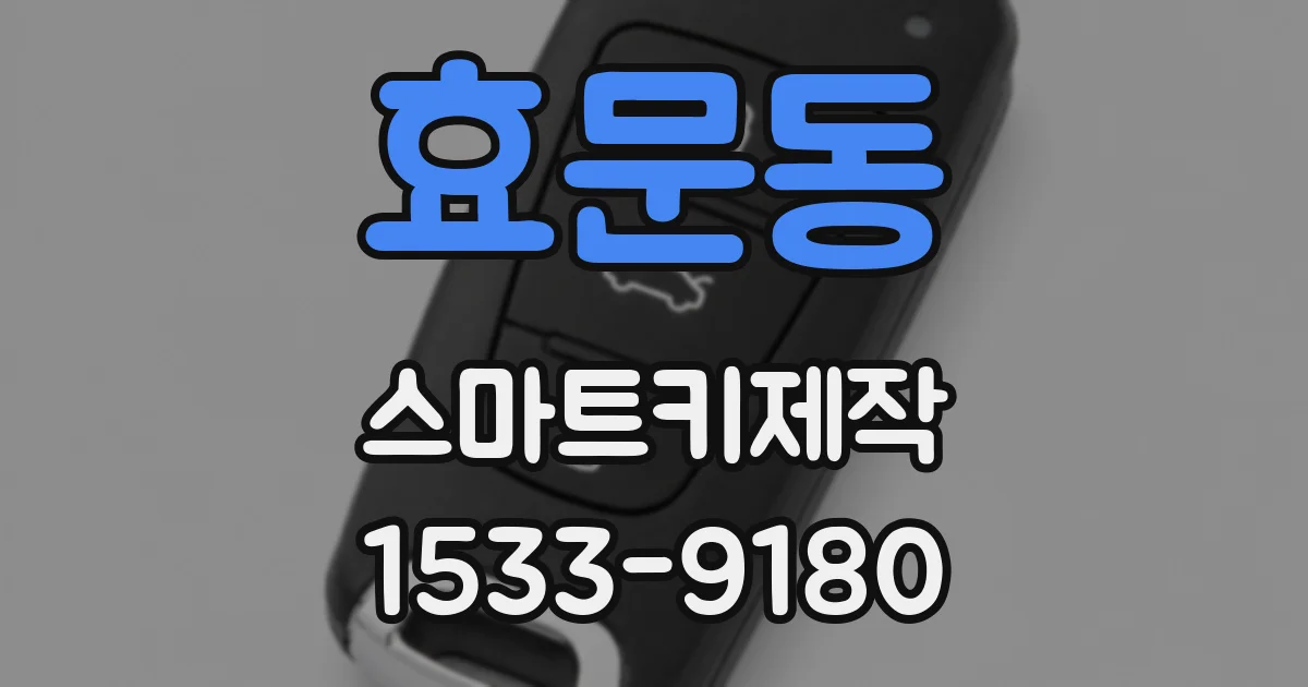 효문동 스마트키제작