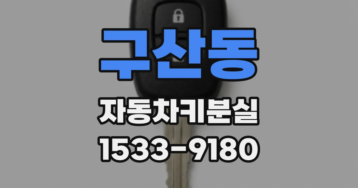 구산동 자동차키분실