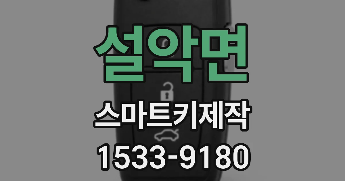 설악면 스마트키제작