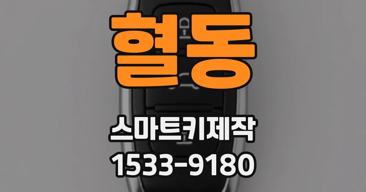 혈동 스마트키제작
