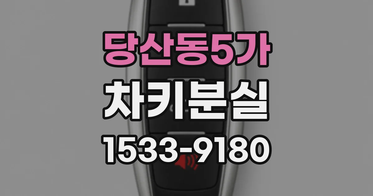 당산동5가 차키분실