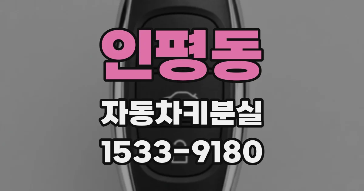 인평동 자동차키분실