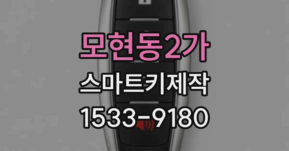 모현동2가 스마트키제작