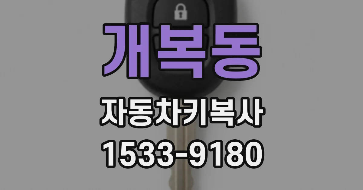 개복동 자동차키복사