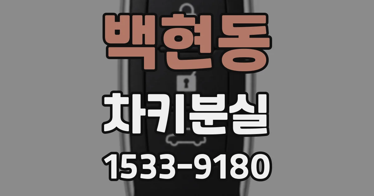 백현동 차키분실