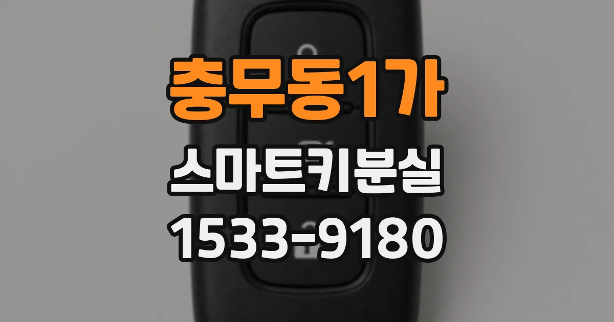 충무동1가 스마트키분실