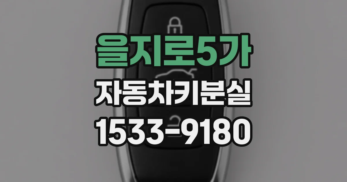 을지로5가 자동차키분실