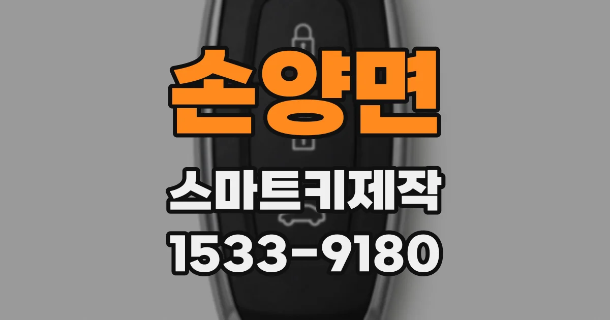 손양면 스마트키제작