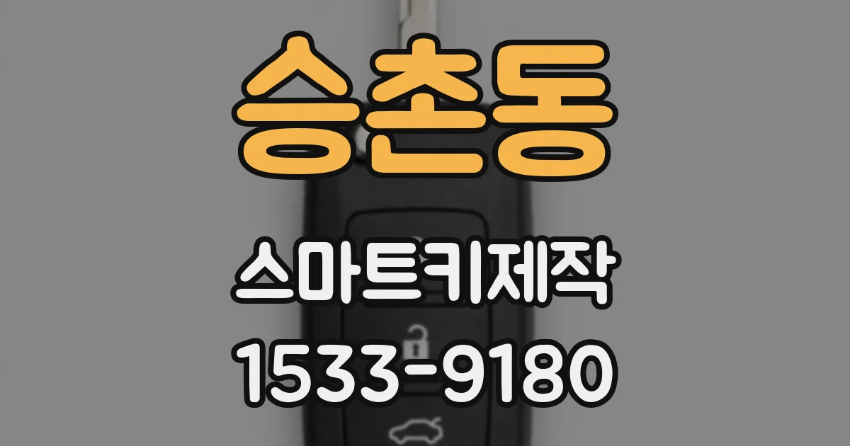 승촌동 스마트키제작