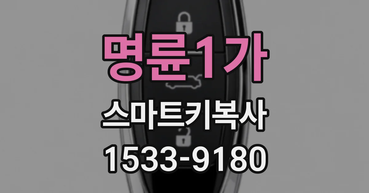 명륜1가 스마트키복사