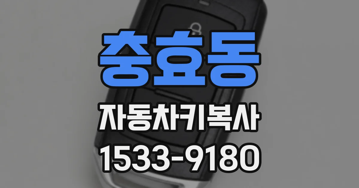 충효동 자동차키복사