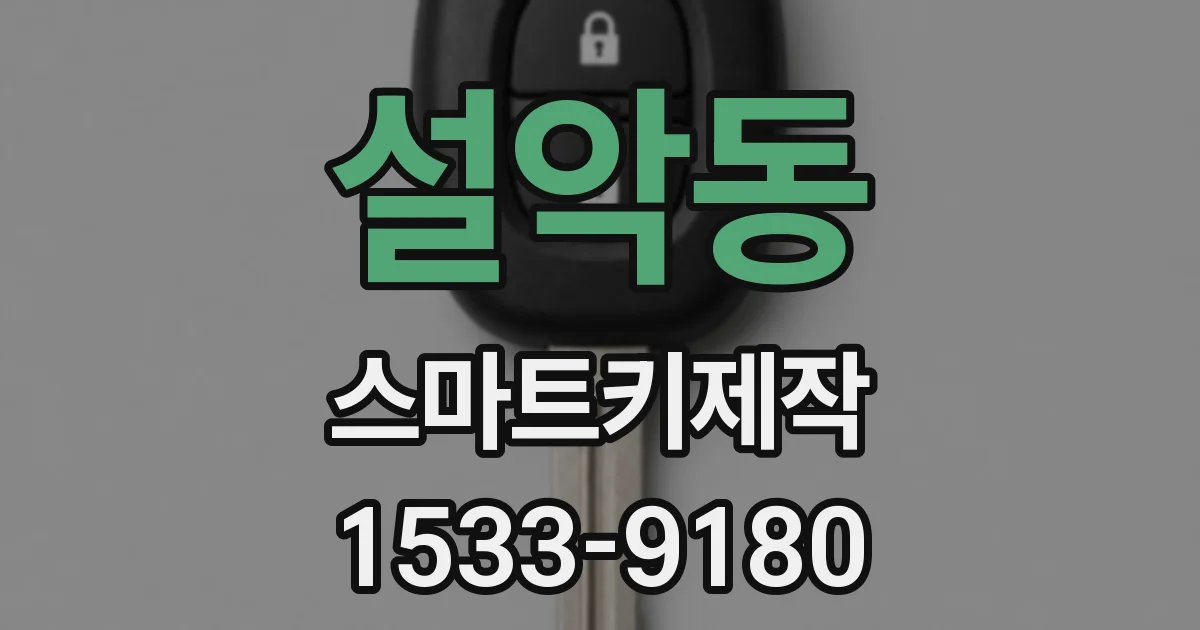 설악동 스마트키제작