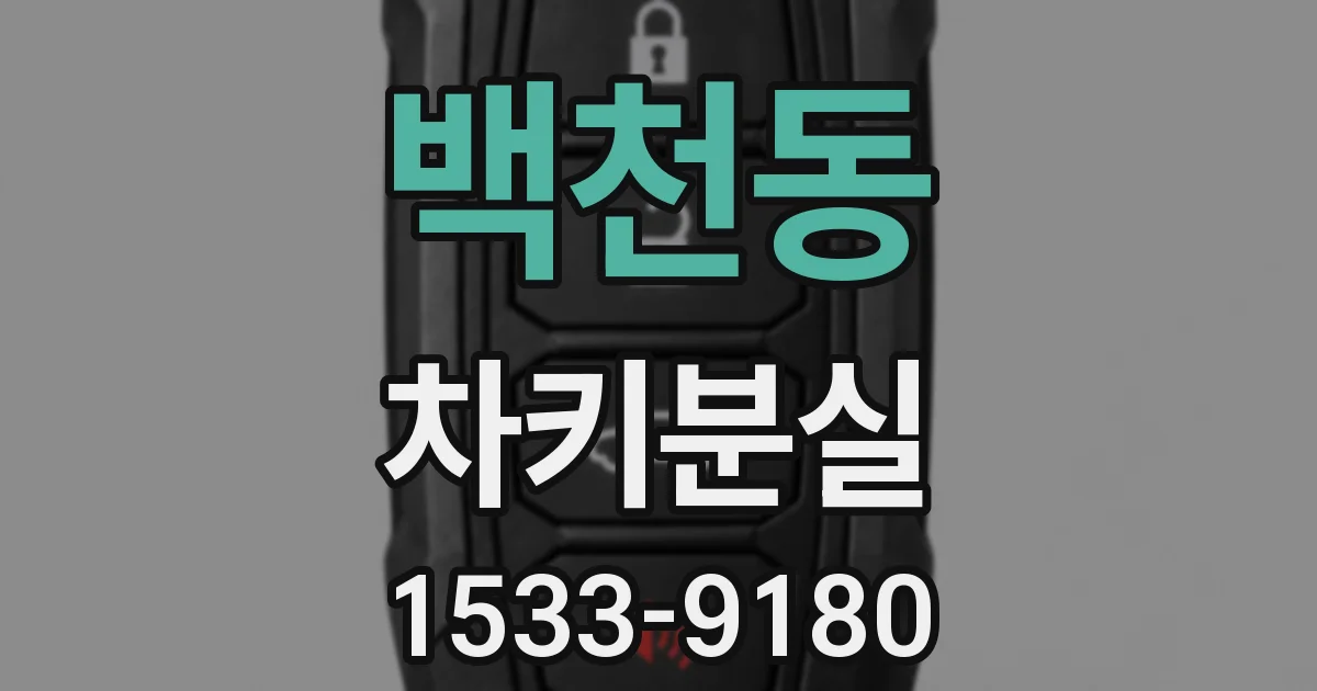백천동 차키분실