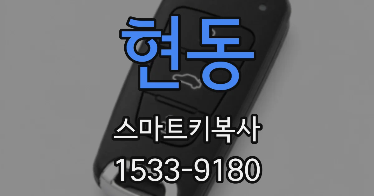 현동 스마트키복사