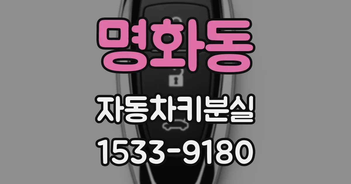 명화동 자동차키분실