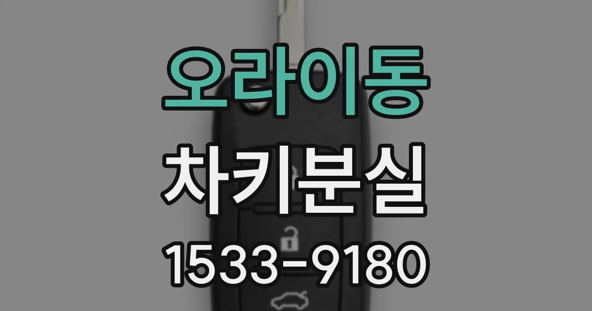 오라이동 차키분실