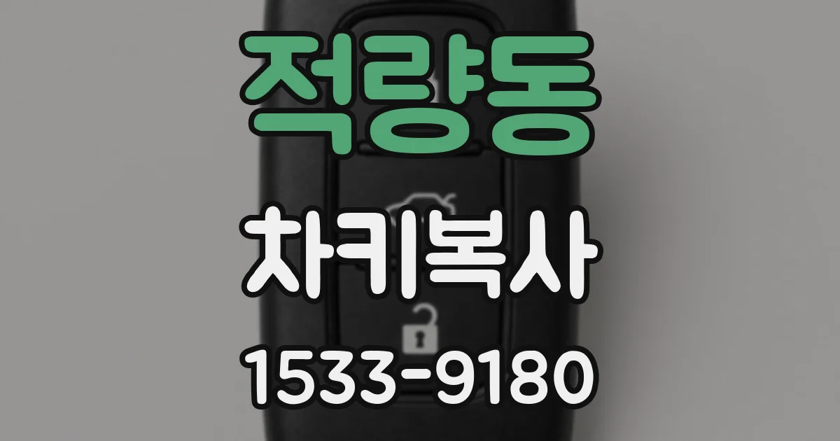 적량동 차키복사