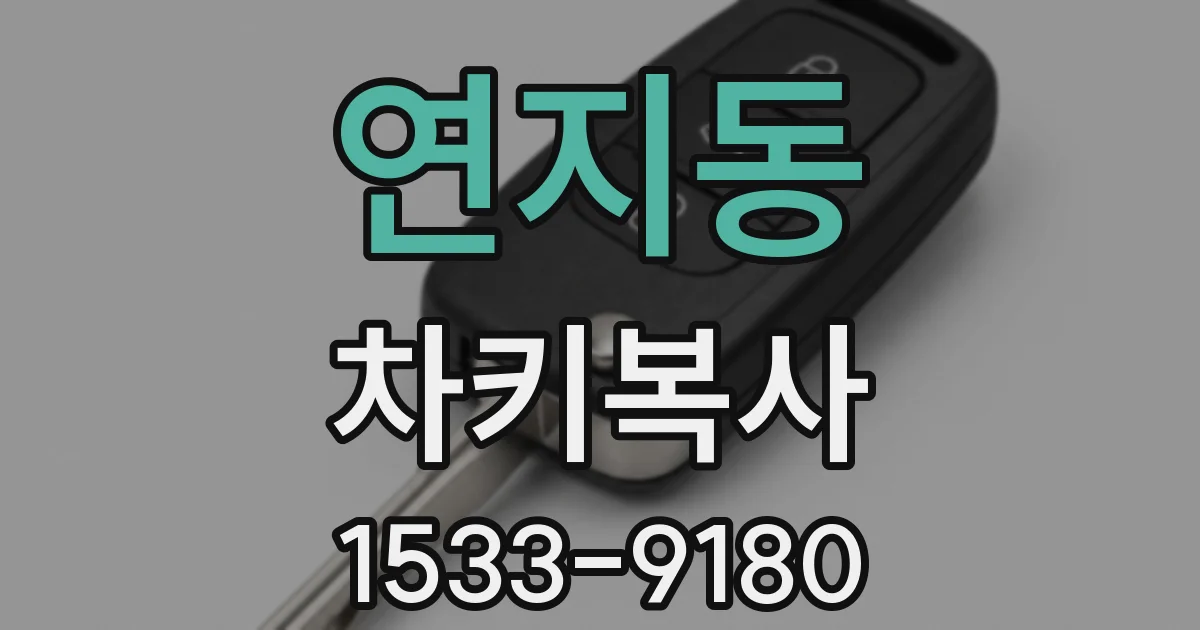 연지동 차키복사