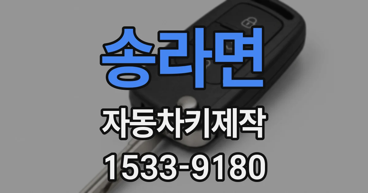 송라면 자동차키제작