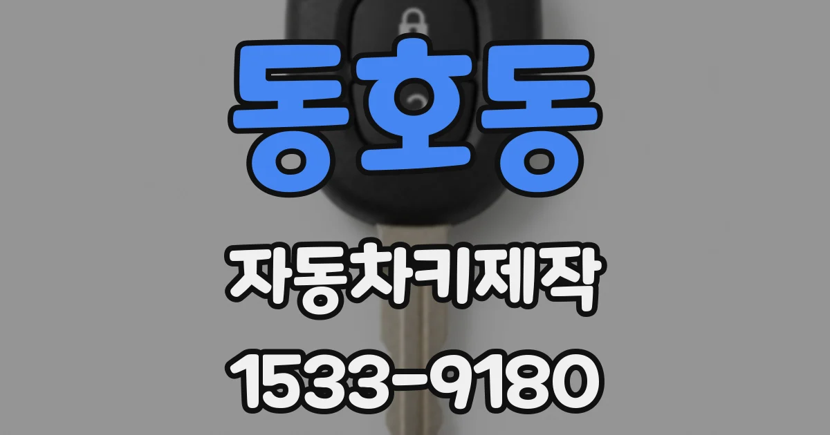 동호동 자동차키제작