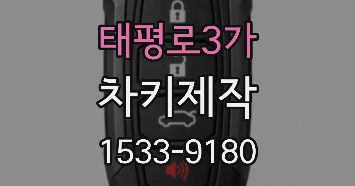 태평로3가 차키제작