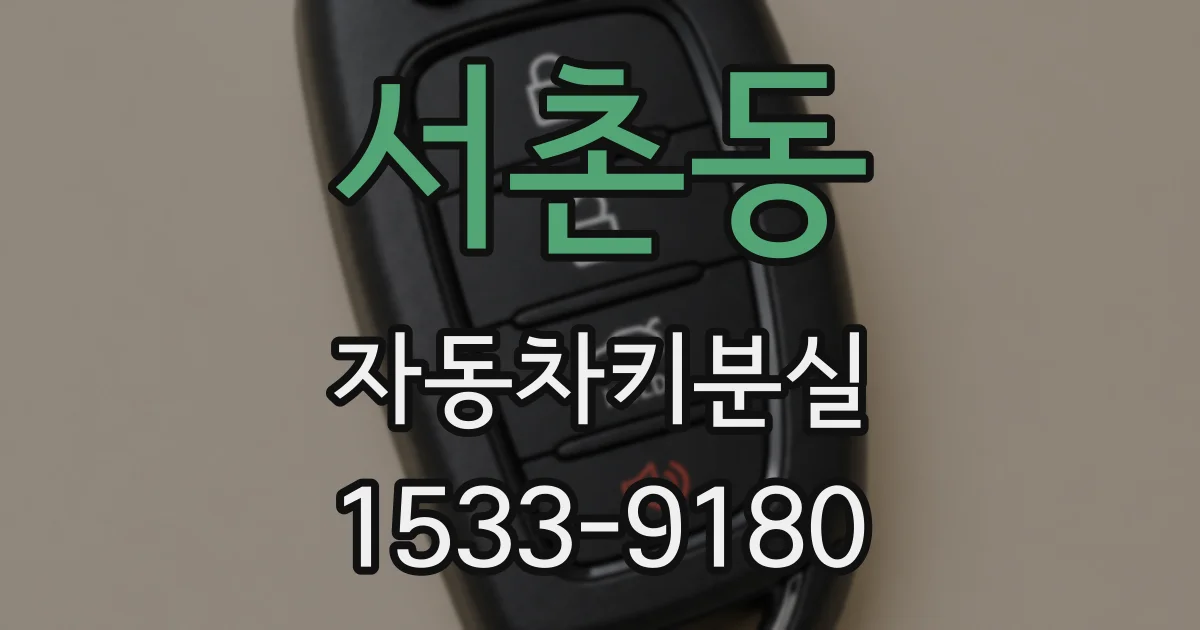 서촌동 자동차키분실