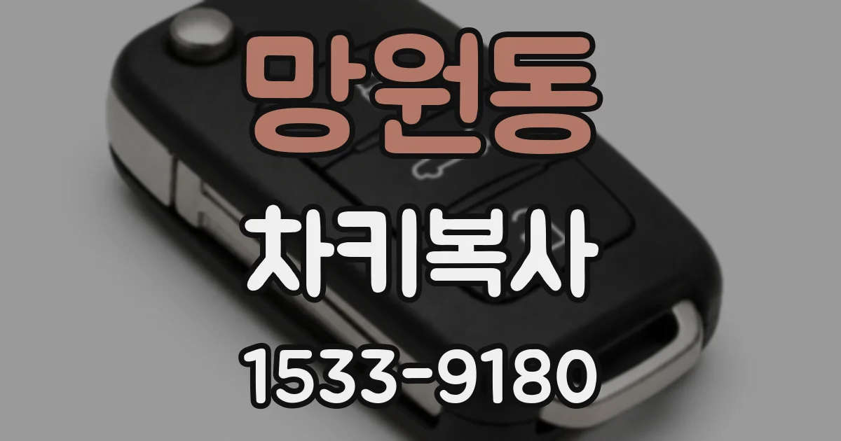 망원동 차키복사