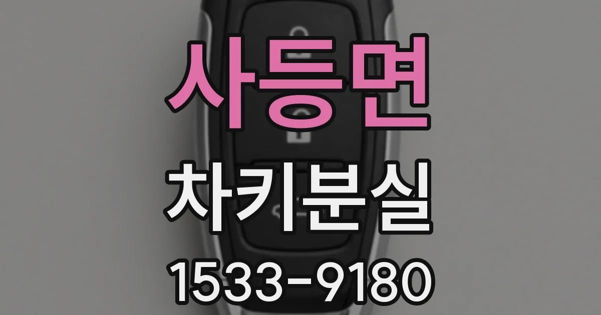 사등면 차키분실
