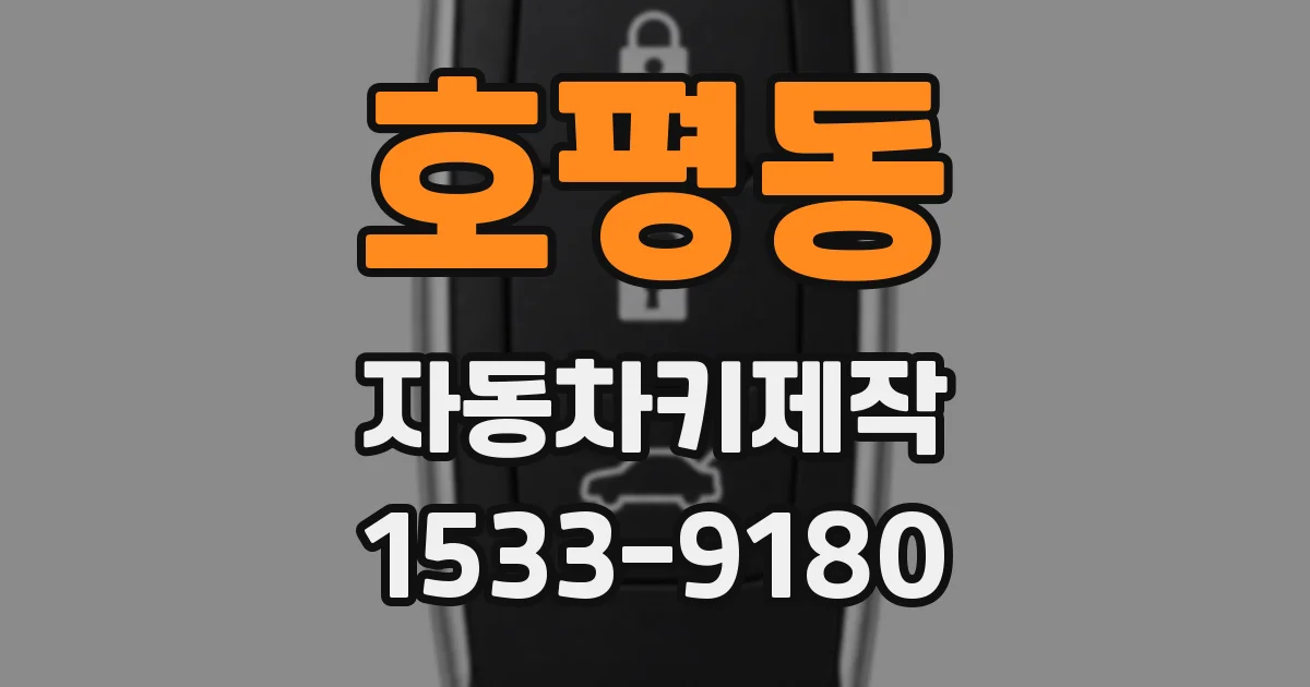 호평동 자동차키제작
