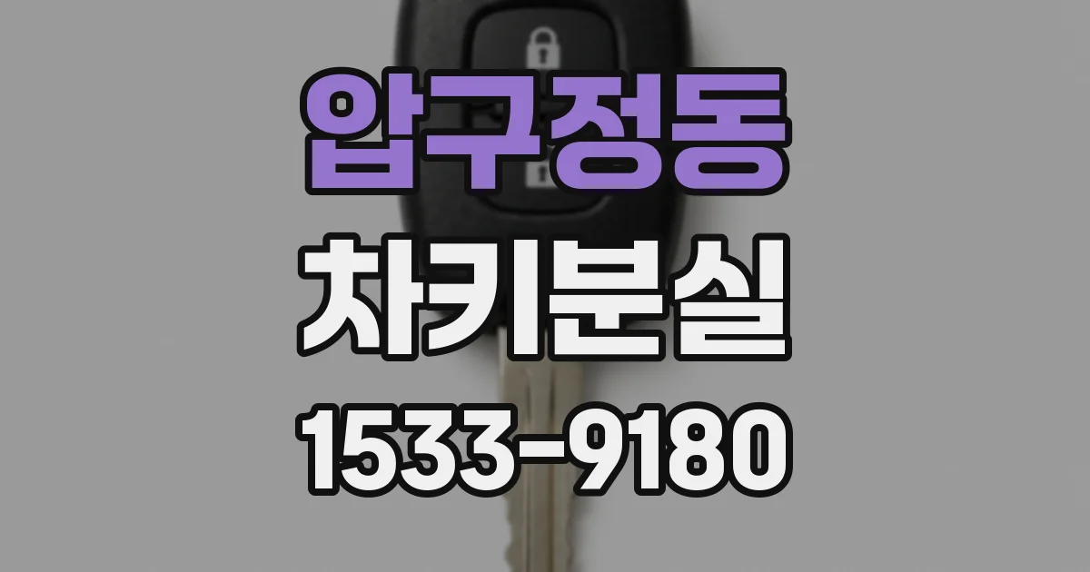 압구정동 차키분실