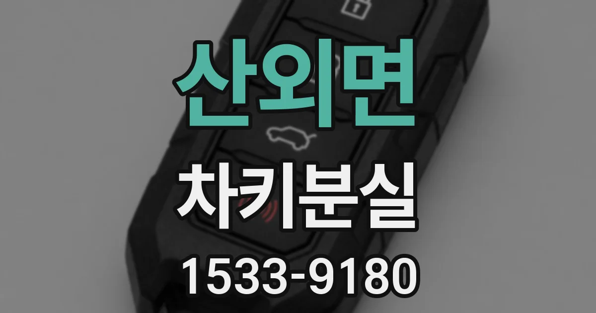 산외면 차키분실