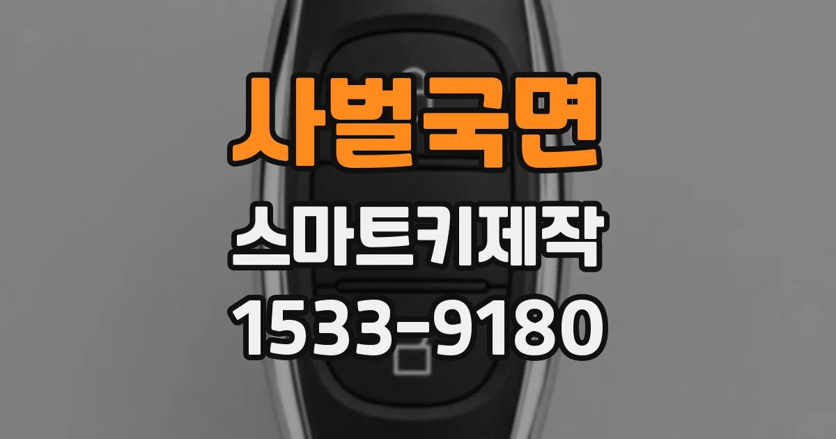 사벌국면 스마트키제작