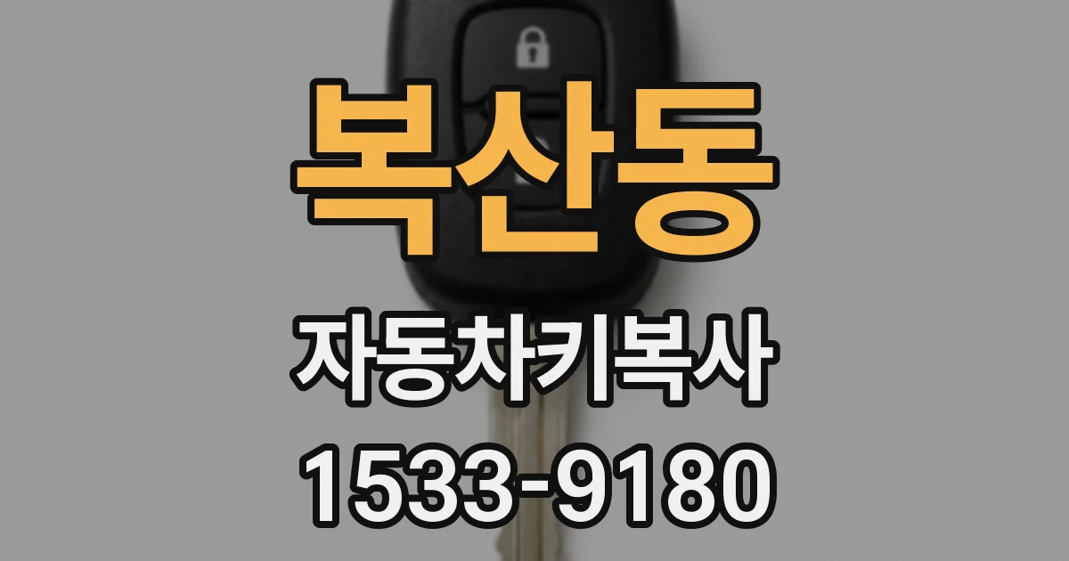 복산동 자동차키복사