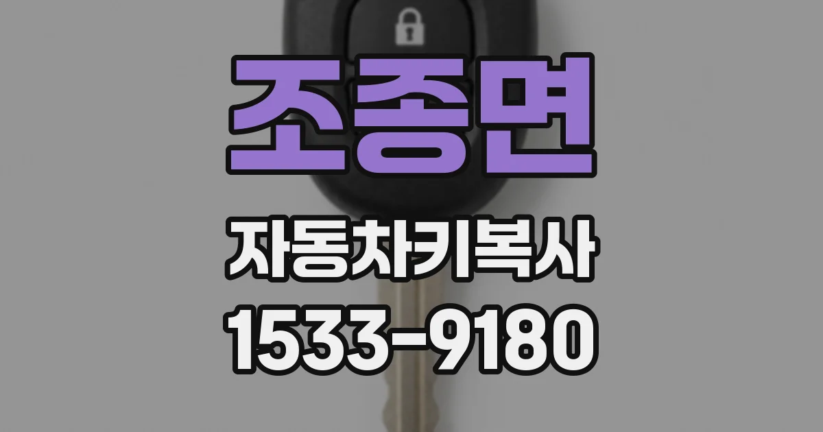 조종면 자동차키복사