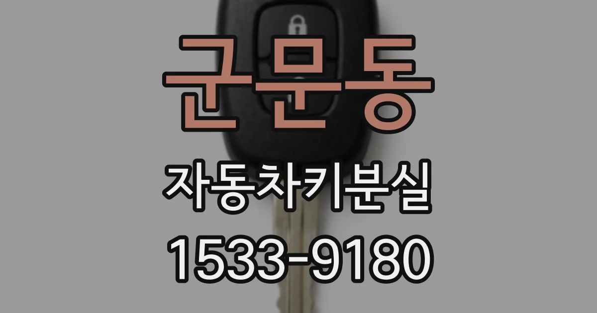 군문동 자동차키분실