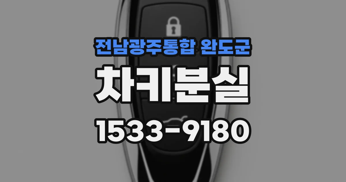 전남광주통합 완도군 차키분실