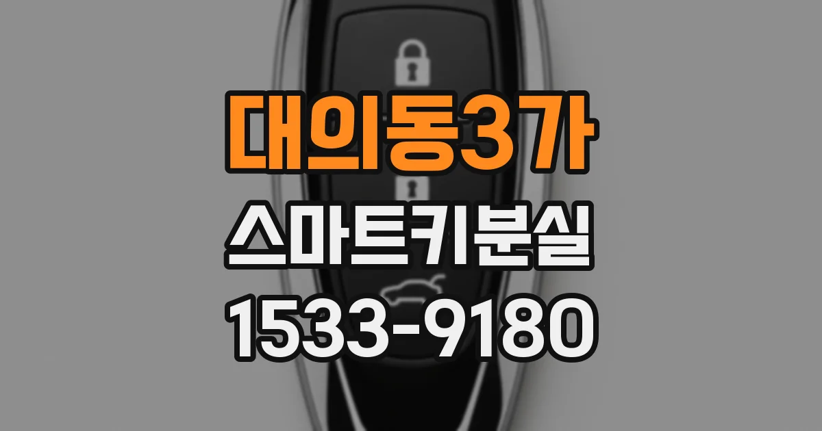 대의동3가 스마트키분실