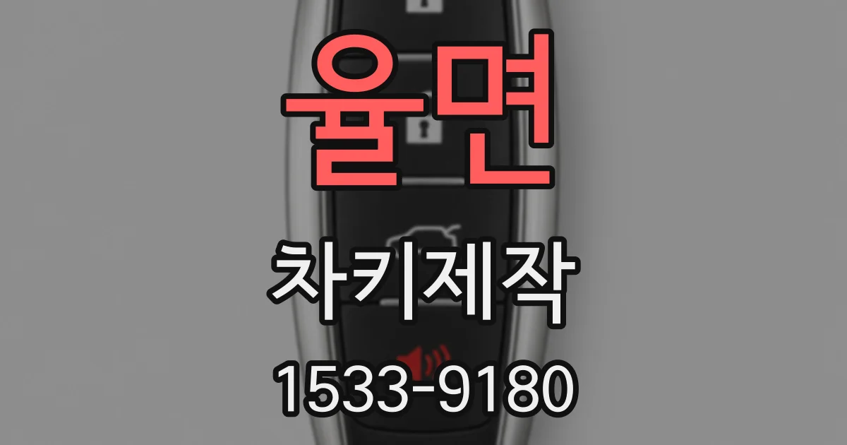 율면 차키제작