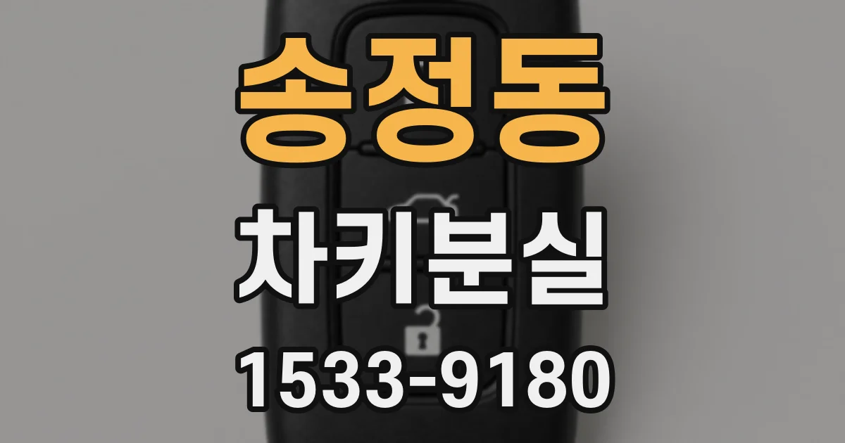 송정동 차키분실