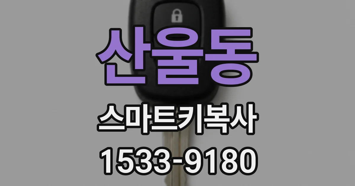 산울동 스마트키복사