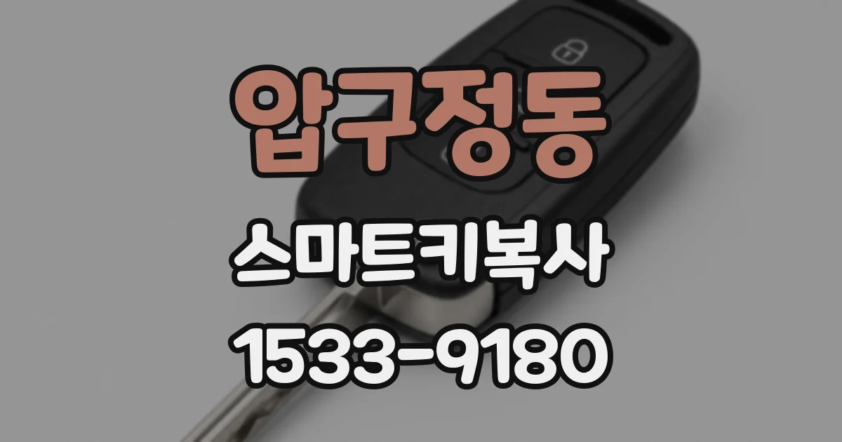 압구정동 스마트키복사