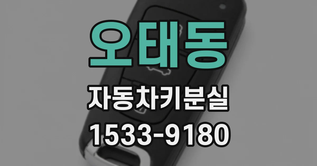 오태동 자동차키분실