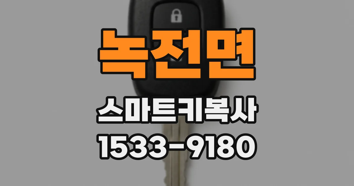 녹전면 스마트키복사