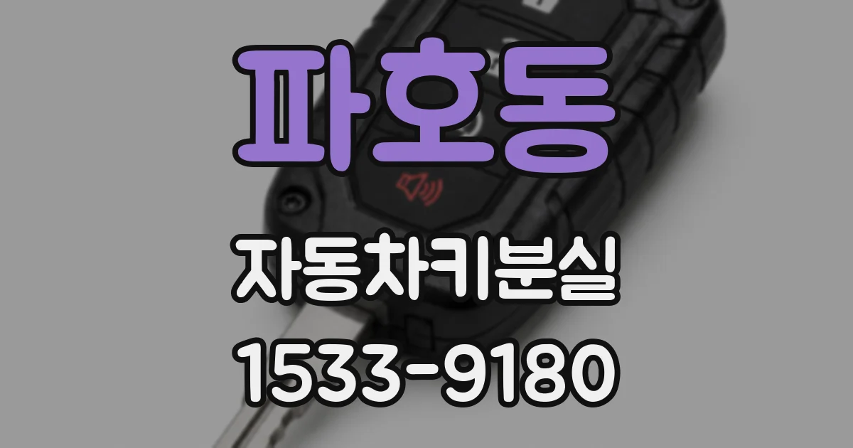 파호동 자동차키분실